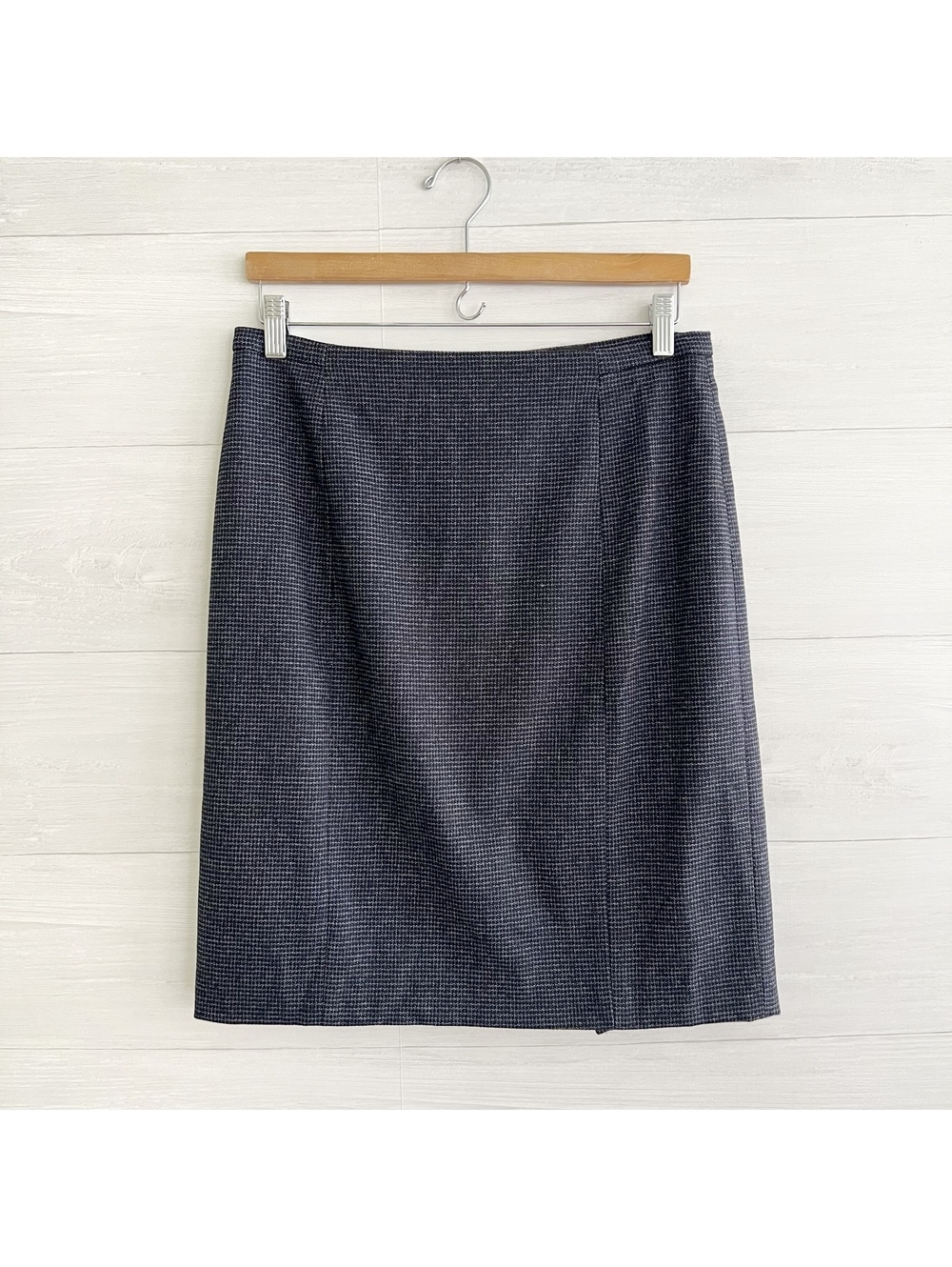 NWT Ann Taylor Petite Navy Blue Tweed Pencil Skirt Womens 10P $98